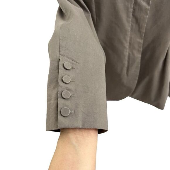 Eileen Fisher Medium Light-weight * Gray Ramie Blend Zip Long Sleeve Jacket Spri - Picture 6 of 16